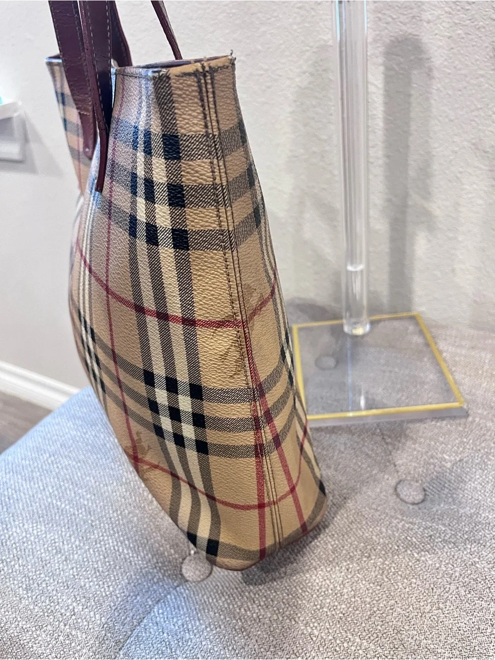 Burberry Haymarket vintage tote bag